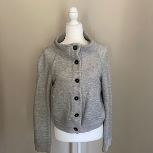 james perse grey sweater cardigan